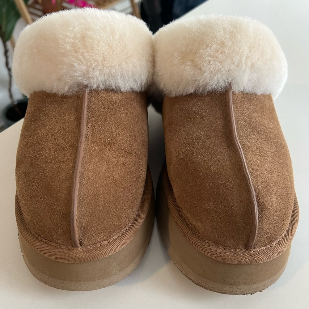 Disquette Platform Ugg Slipper in Chestnut